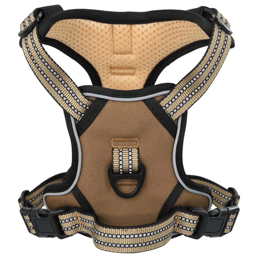 VIDAXL CARMINE DEL CANE CON CINTURA E COLLARE REGOLABILE S BROWN