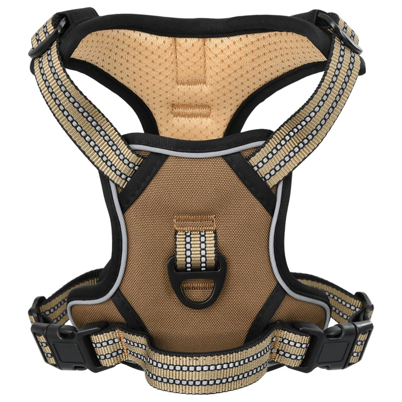 VIDAXL CARMINE DEL CANE CON CINTURA E COLLARE REGOLABILE S BROWN