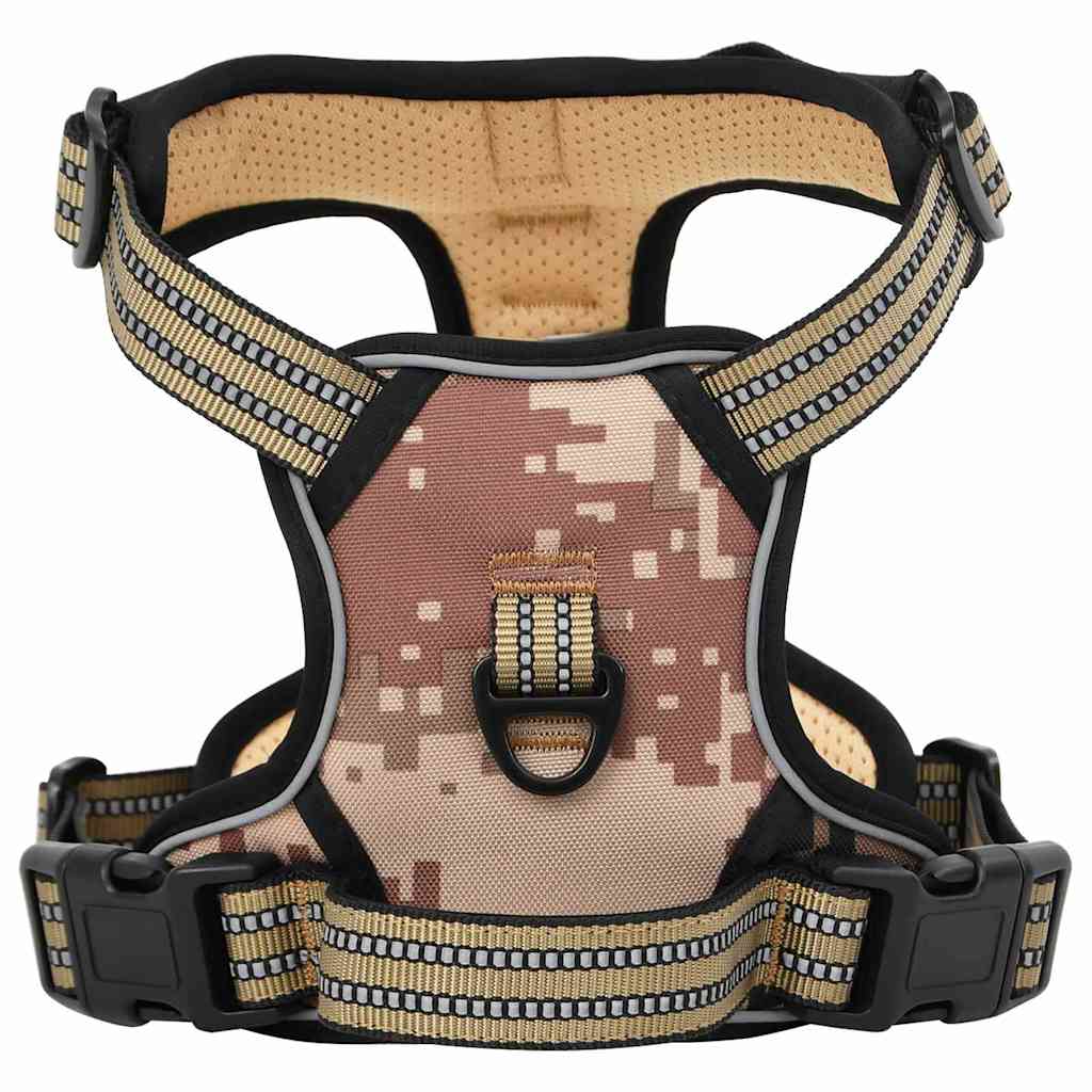 VIDAXL CARMINA DEL CANE CON CINTURA E COLLARE REGOLABILE M MAUFFAGE BROWN