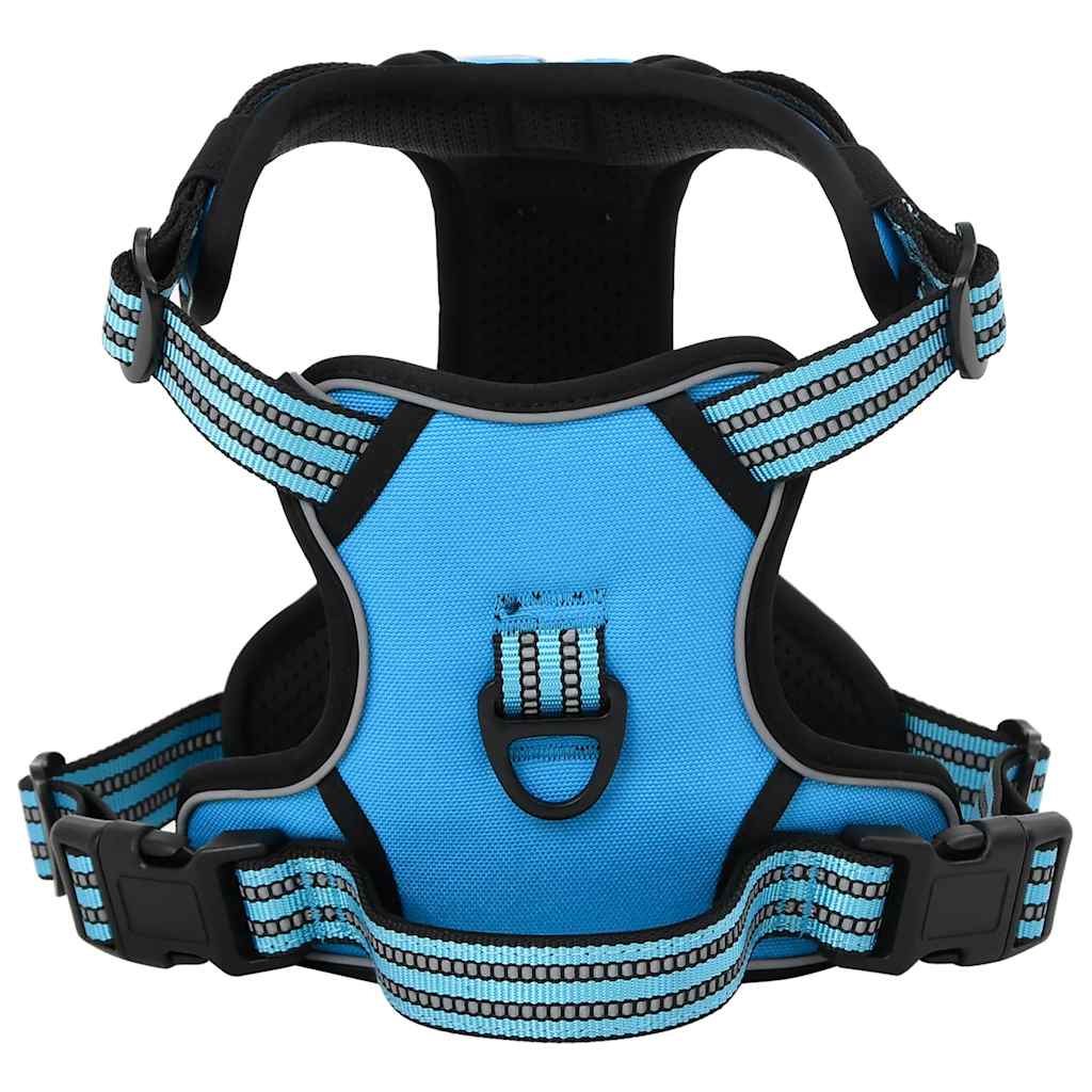 Arnés de perro Vidaxl con cinturón y collar L Azul