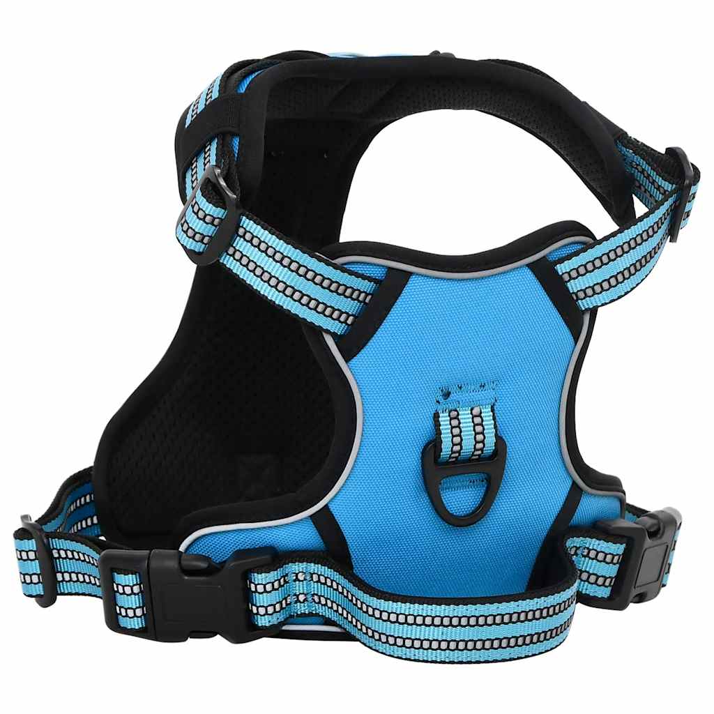 Arnés de perro Vidaxl con cinturón y collar L Azul
