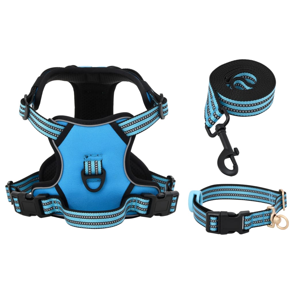 Plataforma de perro Vidaxl con cinturón y collar XL Azul XL