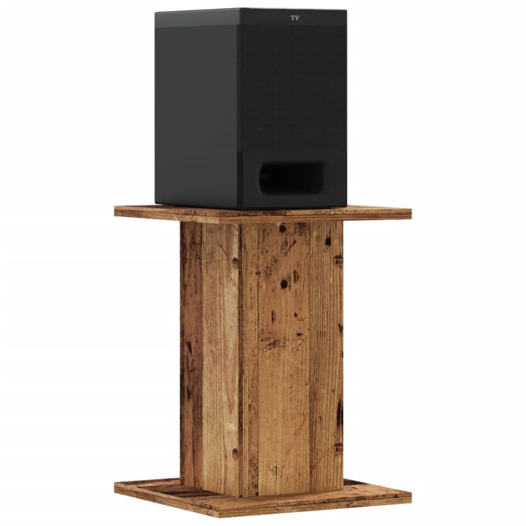 VidaXL soportes para altavoces 2 uds 30x30x40 cm madera tratada color madera vieja
