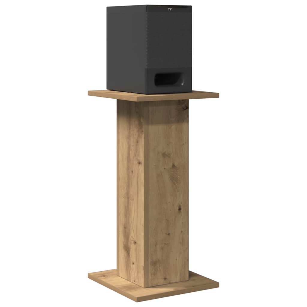 Supporti per altoparlanti VidaXL 2 pz 30x30x60 cm in legno, artigianale color rovere