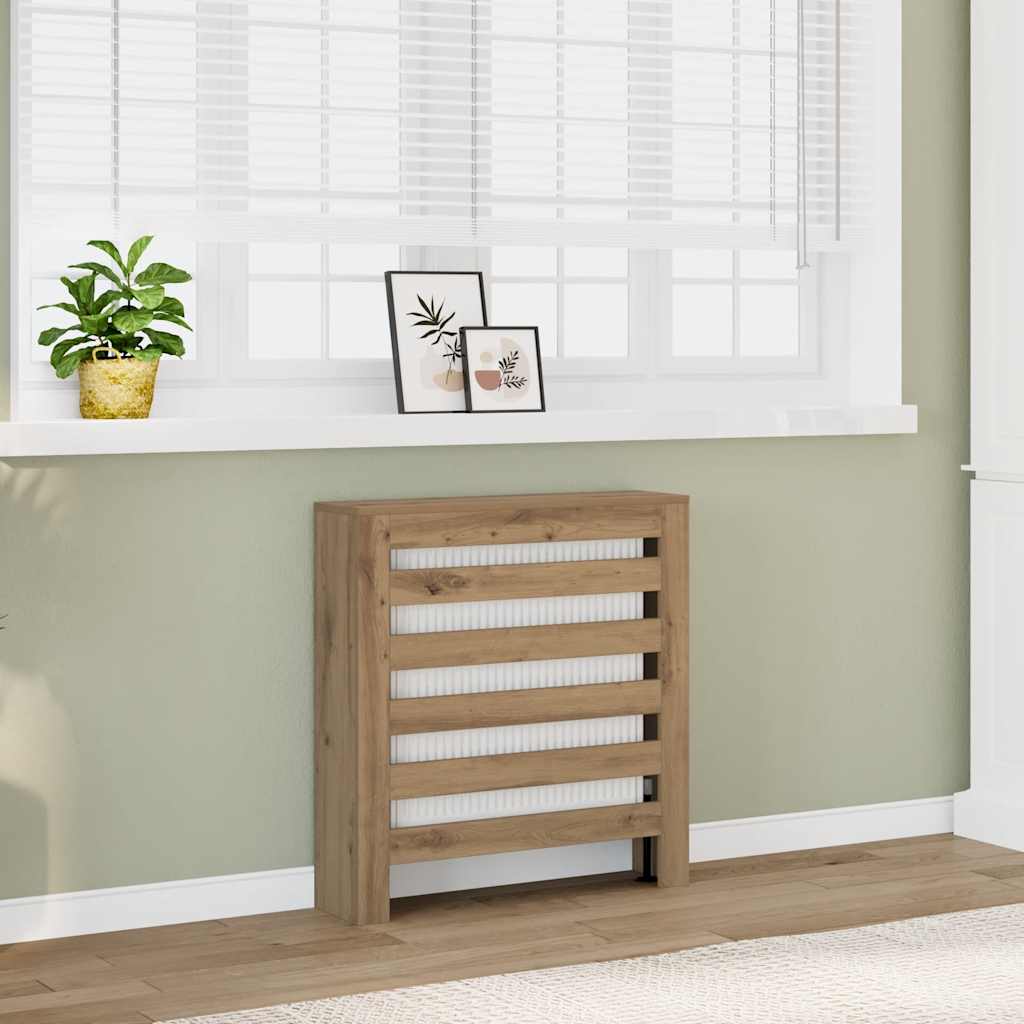 Vidaxl radiatorombouw 78x20x82 cm bewerkt hout artisanaal eikenkleur