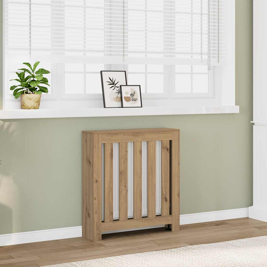 Vidaxl radiatorombouw 78x20x82 cm bewerkt hout artisanaal eikenkleur