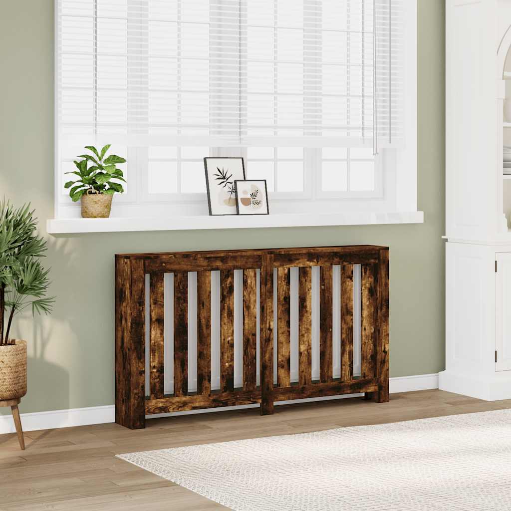 Vidaxx carcasa de radiador 149x20x82 cm madera contrachapada, roble ahumado
