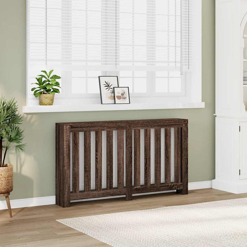 Vidaxx carcasa de radiador 149x20x82 cm acabado madera, roble marrón