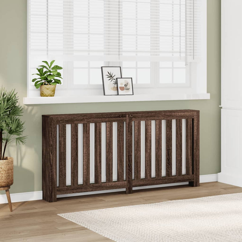 Vidaxx carcasa de radiador 175x20x82 cm acabado madera, roble marrón