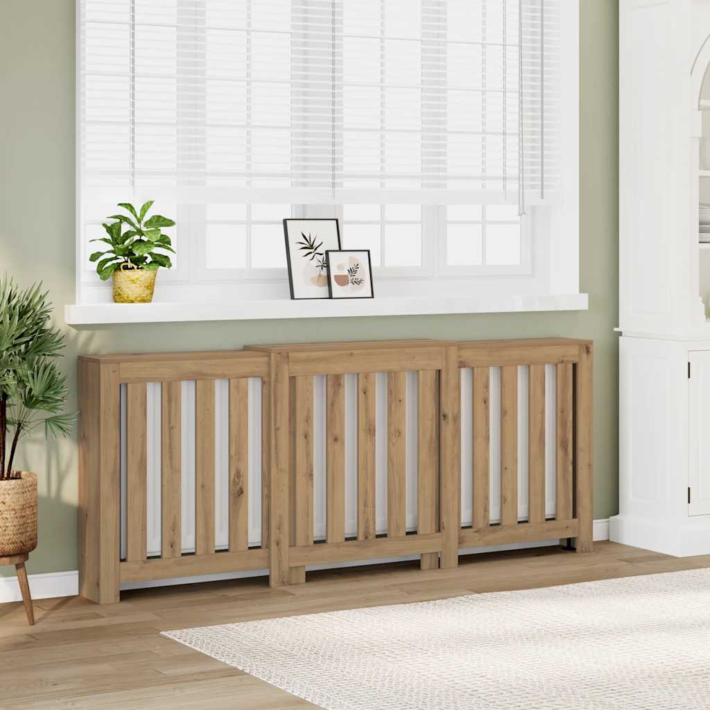 Carcasa de radiador Vidaxx 205x21,5x83,5 cm madera elaborada, roble artesanal