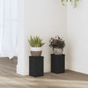 Estándares de plantas Vidaxl 2 PCS 10x10x18 cm de madera procesada negra
