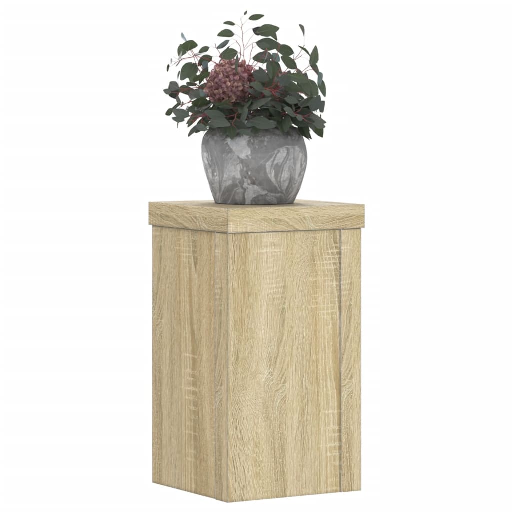 Estándares de planta Vidaxl 2 PCS 10x10x18 cm de madera procesada Sonoma Oak