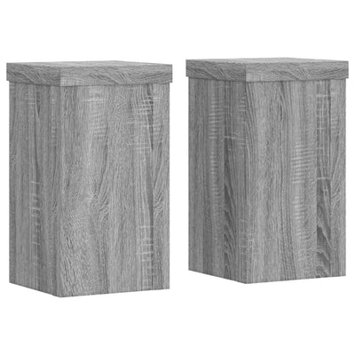 Standard di pianta Vidaxl 2 PC 10x10x18 cm Sonoma grigio elaborato