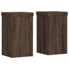 Estándares de planta Vidaxl 2 ST 10x10x18 cm de roble marrón de madera procesada