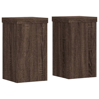 Standard di pianta Vidaxl 2 ST 10x10x18 cm quercia marrone in legno trasformato