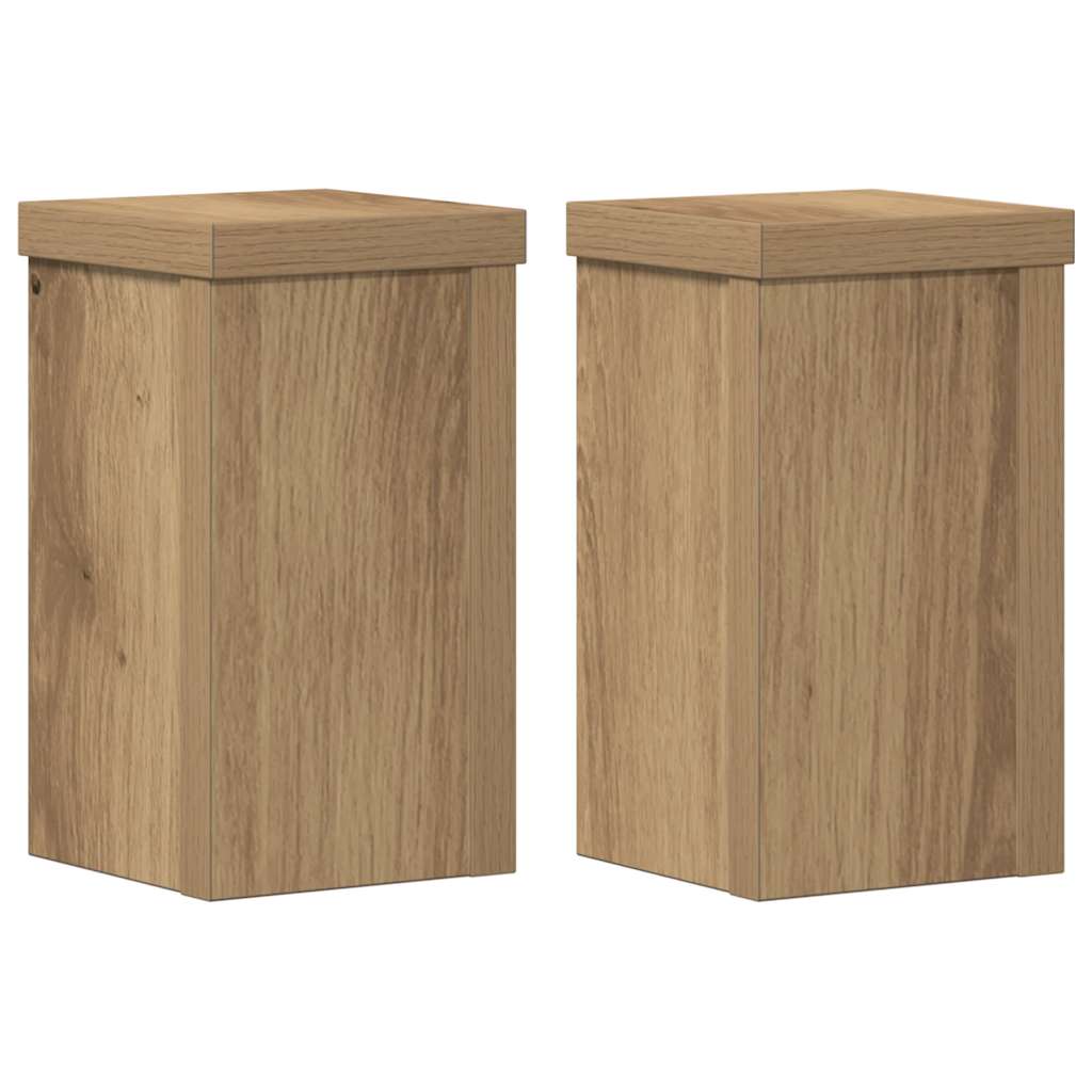 Vidaxl Planting Stands 2 PCS 10x10x18 cm de roble artesanal de madera
