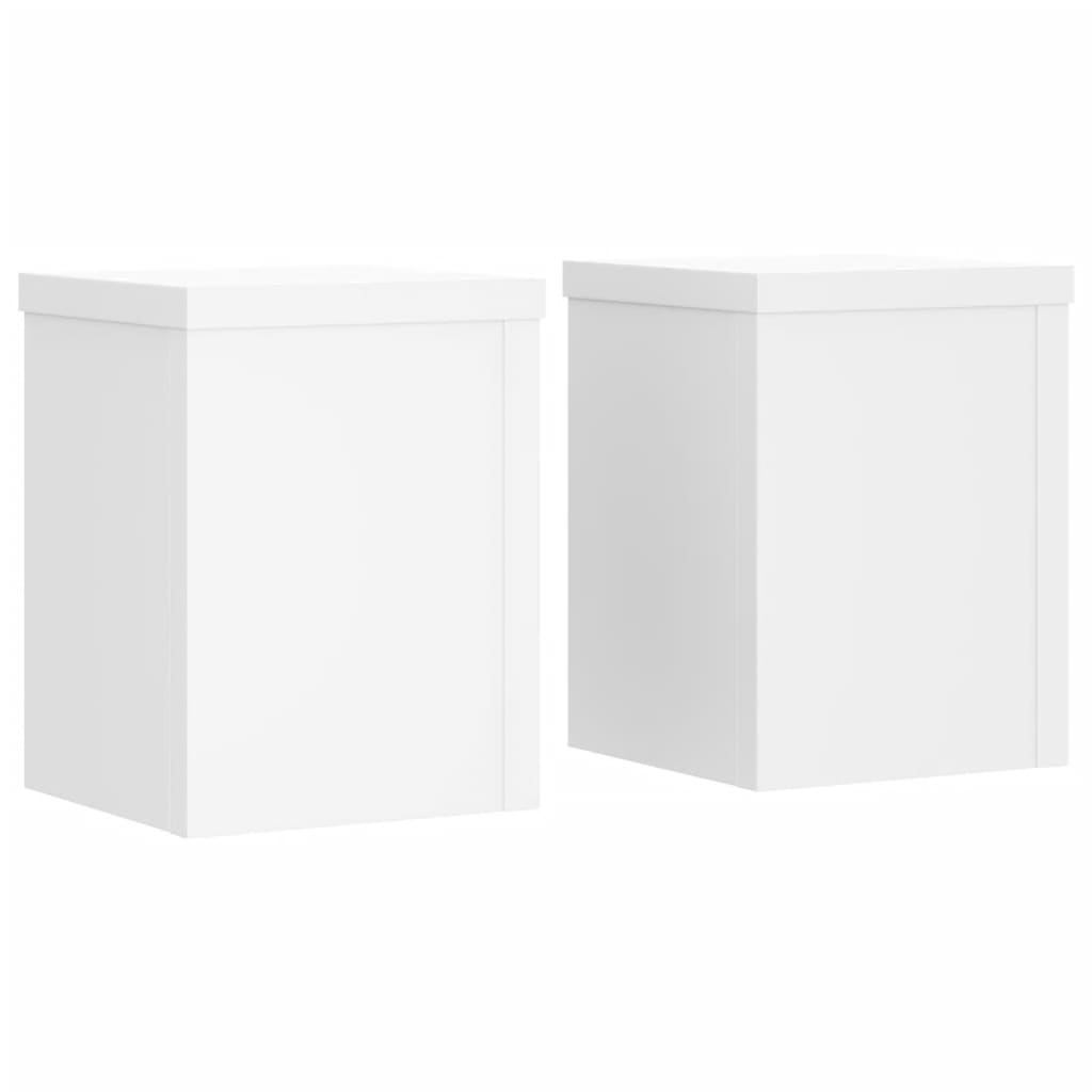 Estándares de planta Vidaxl 2 ST 15x15x20 cm de madera procesada blanca