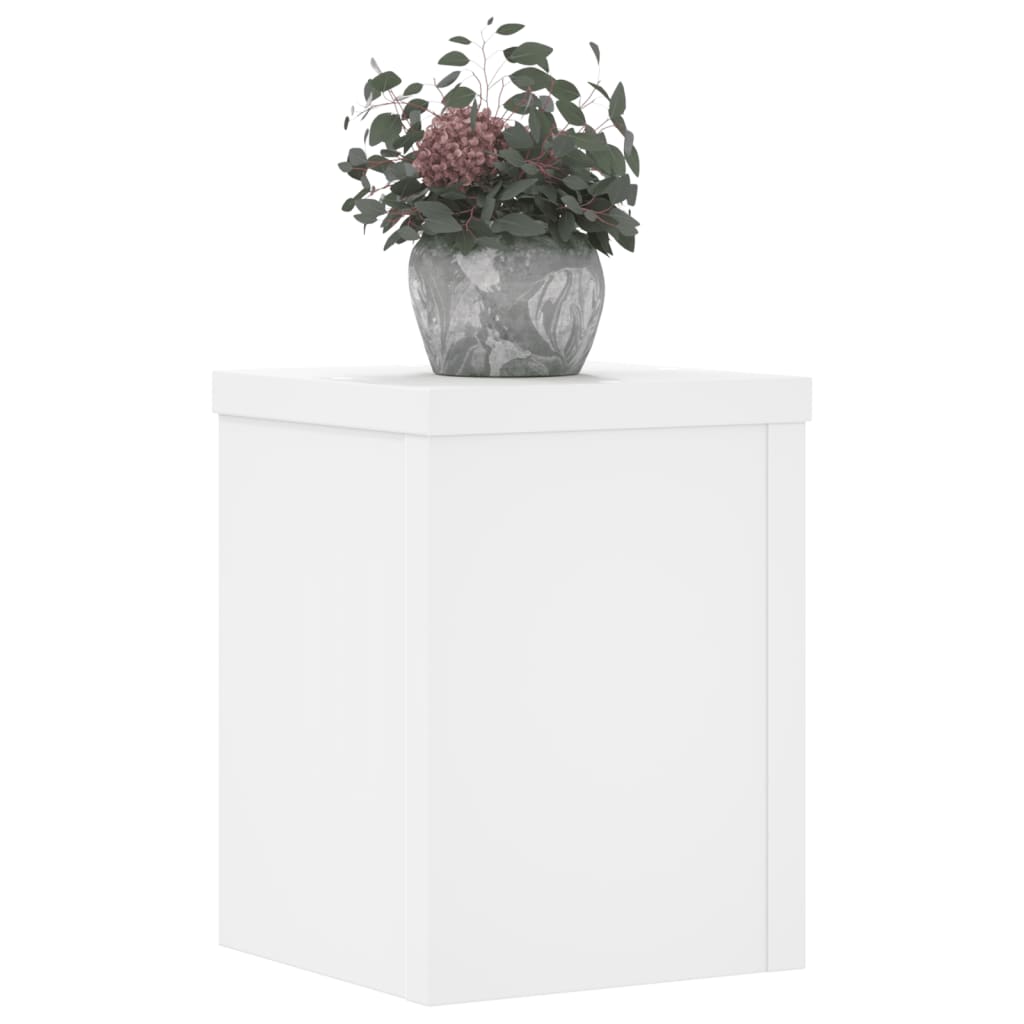 Estándares de planta Vidaxl 2 ST 15x15x20 cm de madera procesada blanca