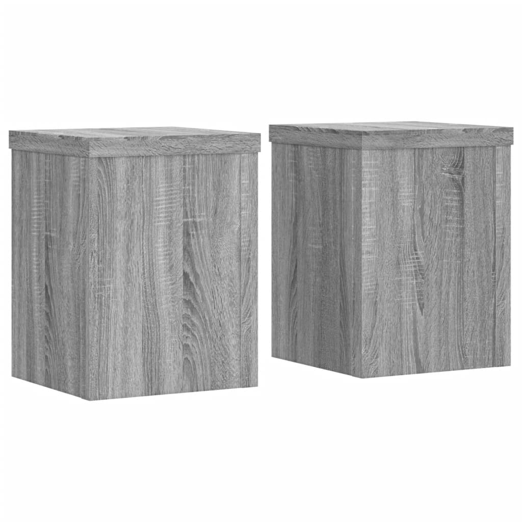 Estándares de plantas Vidaxl 2 PCS 15x15x20 cm de madera procesada Sonoma