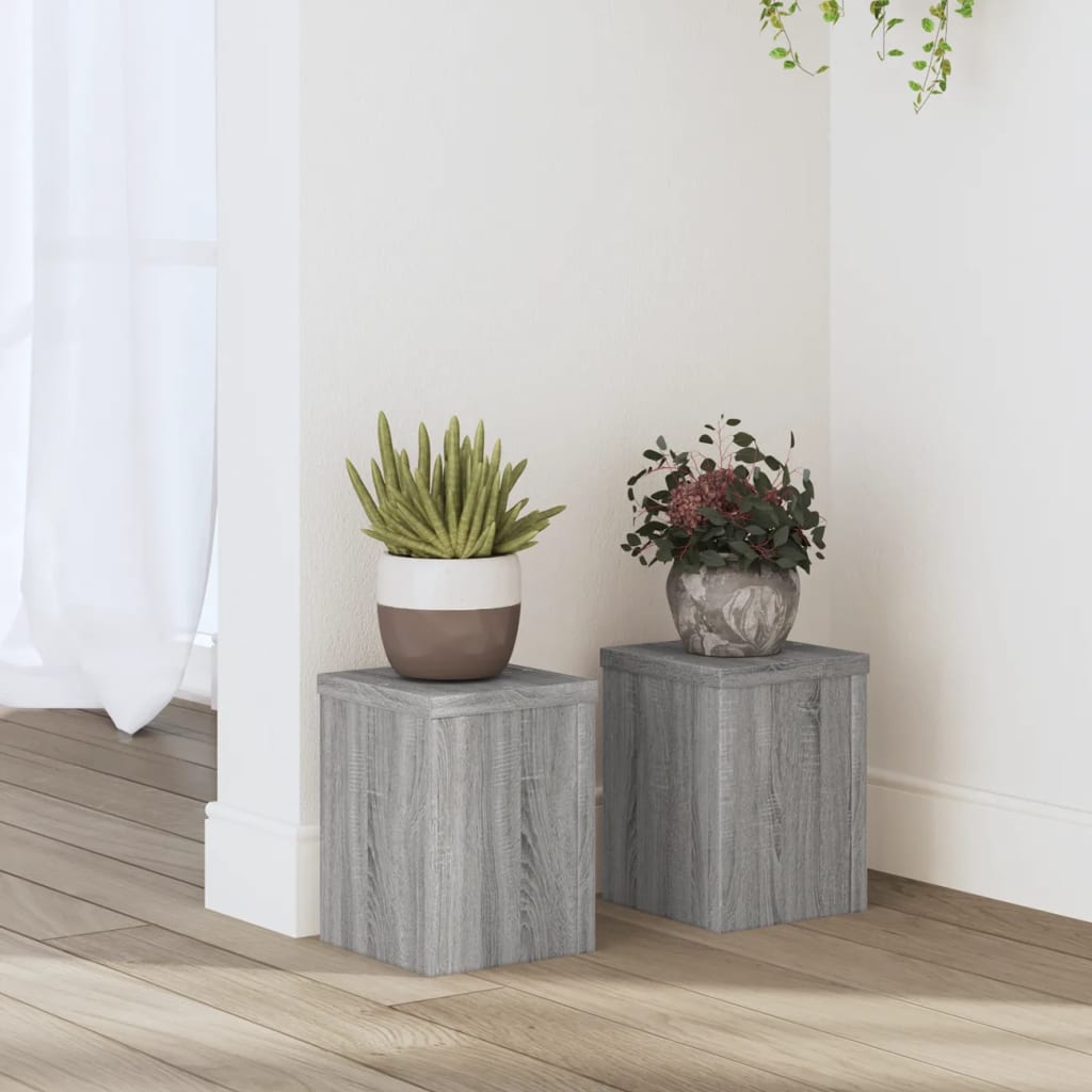 Estándares de plantas Vidaxl 2 PCS 15x15x20 cm de madera procesada Sonoma