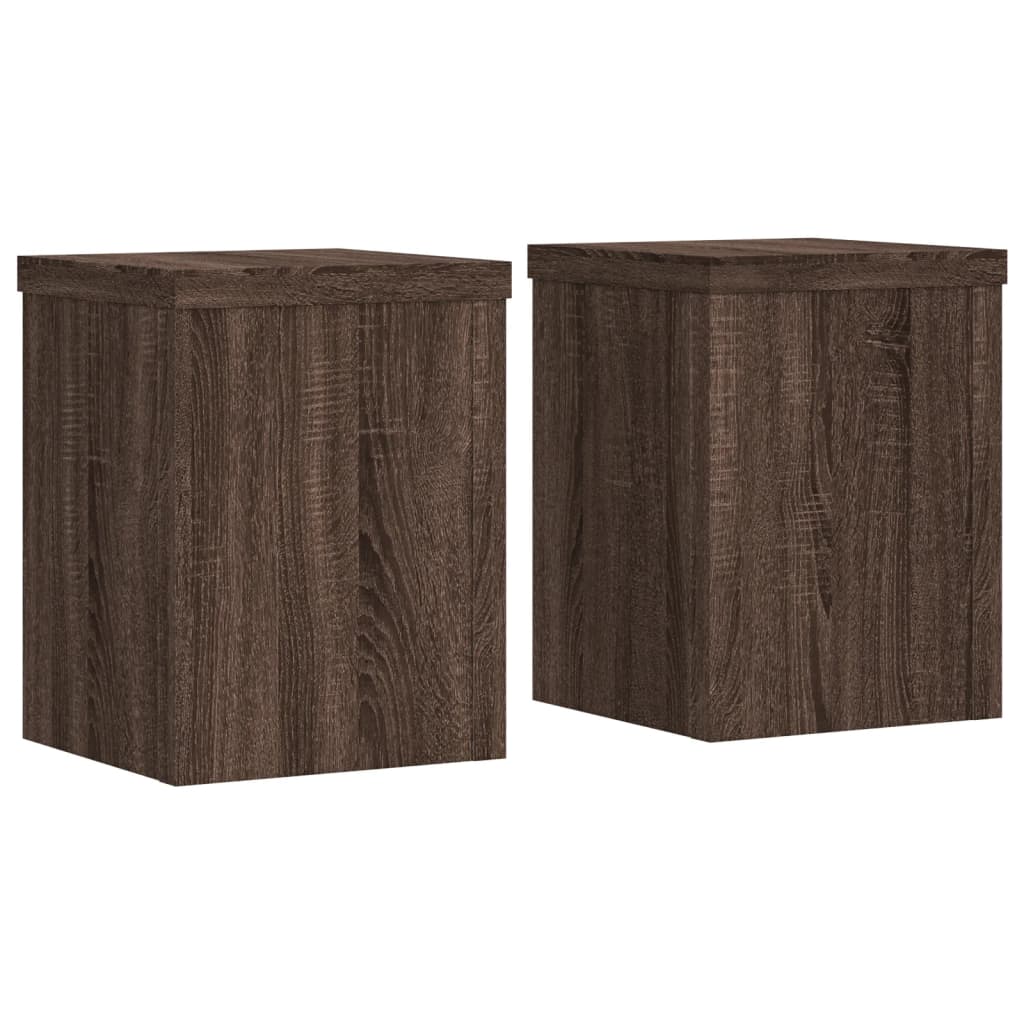 Vidaxl Planting Stands 2 ST 15x15x20 cm de roble de madera procesada de madera.