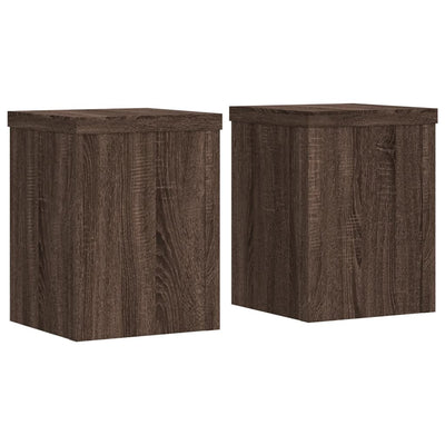 VidaXL Planting stands 2 st 15x15x20 cm processed wood brown oak