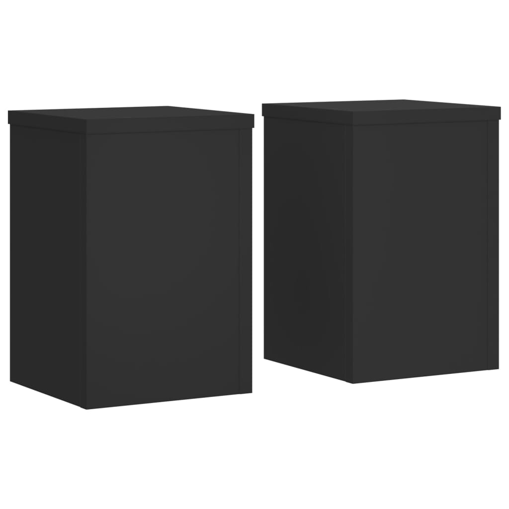 Estándares de planta Vidaxl 2 ST 20X20X30 CM Madera procesada Negro