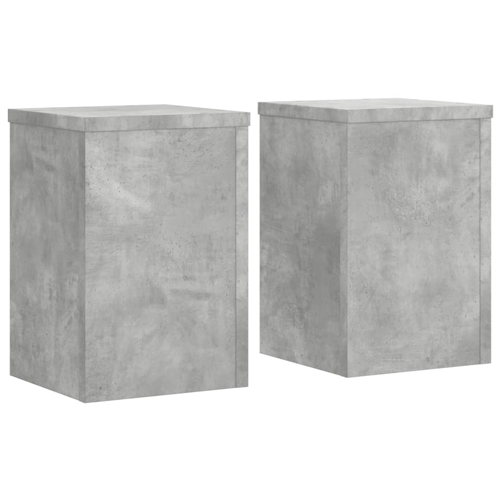 Estándares de planta Vidaxl 2 ST 20X20x30 cm de madera procesada betongrijs