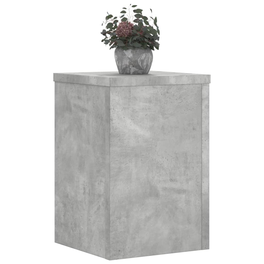 Estándares de planta Vidaxl 2 ST 20X20x30 cm de madera procesada betongrijs