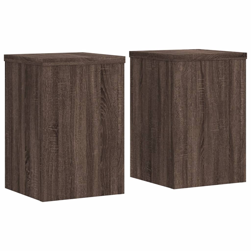 Vidaxl Standard pianta 2 ST 20x20x30 cm quercia marrone trasformata in legno