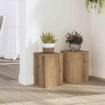 Vidaxl Planting Stands 2 PCS 20x20x30 cm quercia artigianale in legno