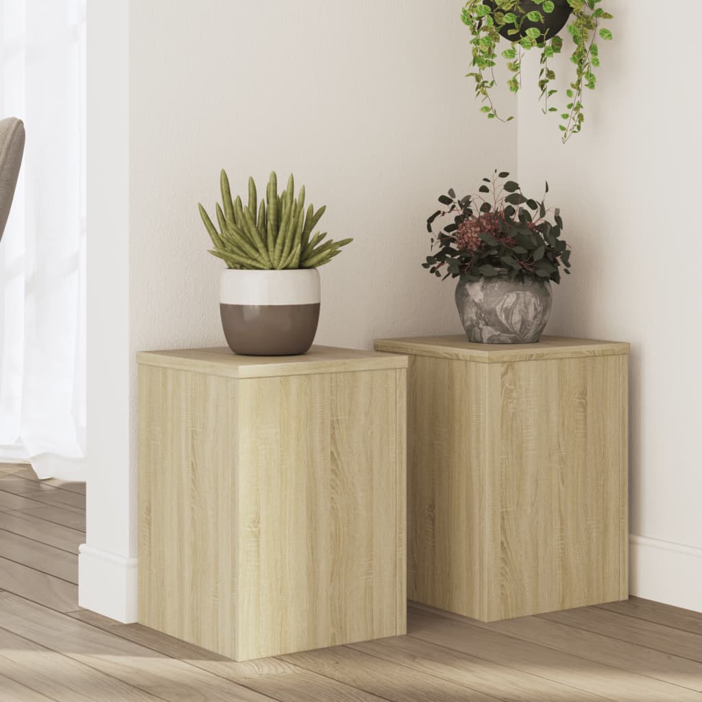 Estándares de planta Vidaxl 2 ST 25X25X35 cm de madera procesada Sonoma Oak