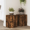 Vidaxl plantenstandaards 2 st 25x25x35 cm bewerkt hout gerookt eiken