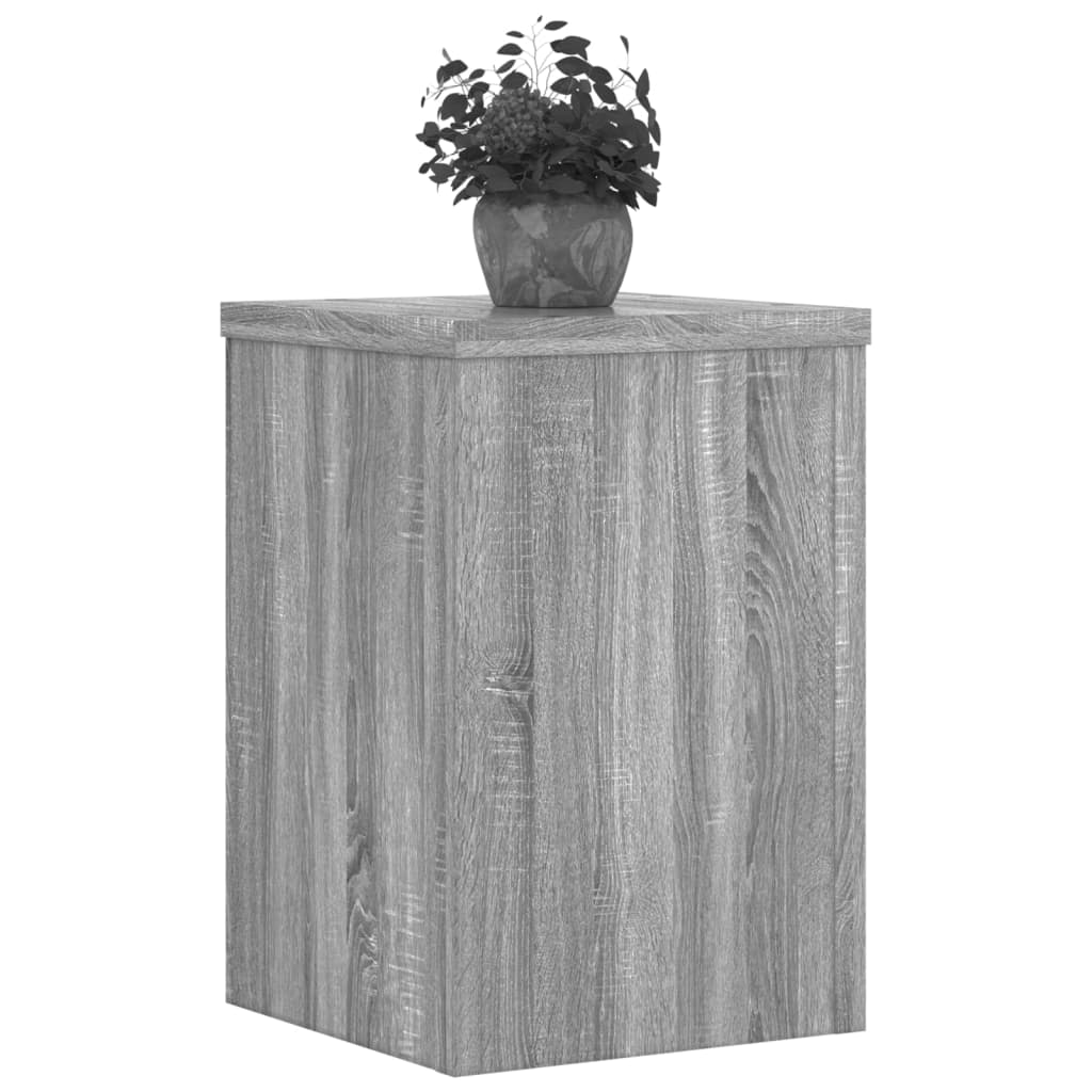 Vidaxl plantenstandaards 2 st 25x25x35 cm bewerkt hout grijs sonoma