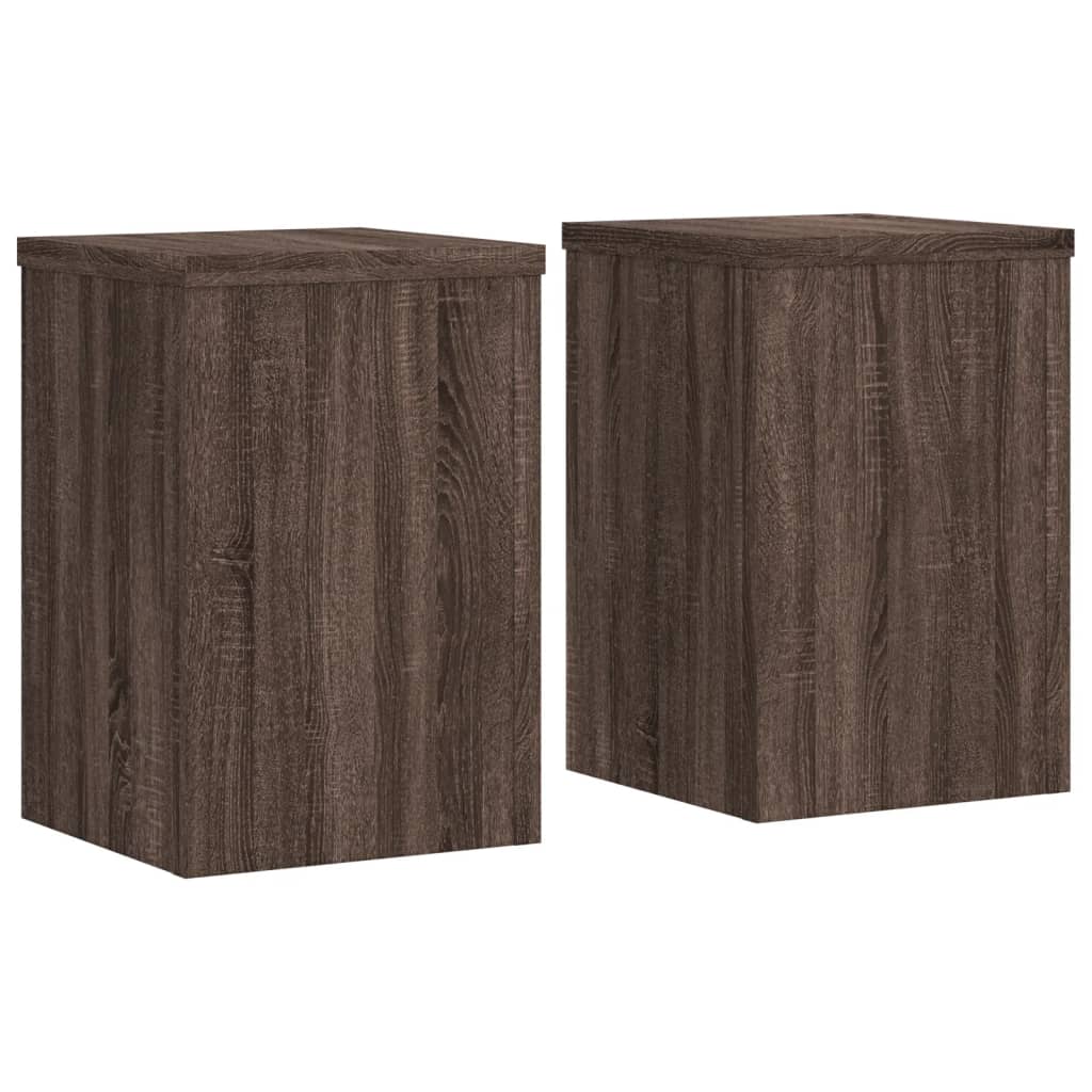 Estándares de planta Vidaxl 2 ST 25X25X35 cm de roble de madera procesada