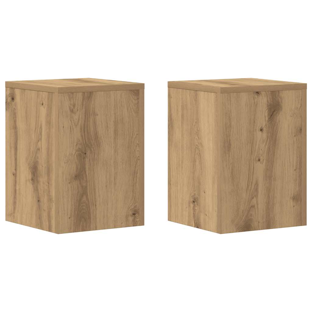 Vidaxx maceteros 2 piezas 25x25x35 cm madera artesanal roble