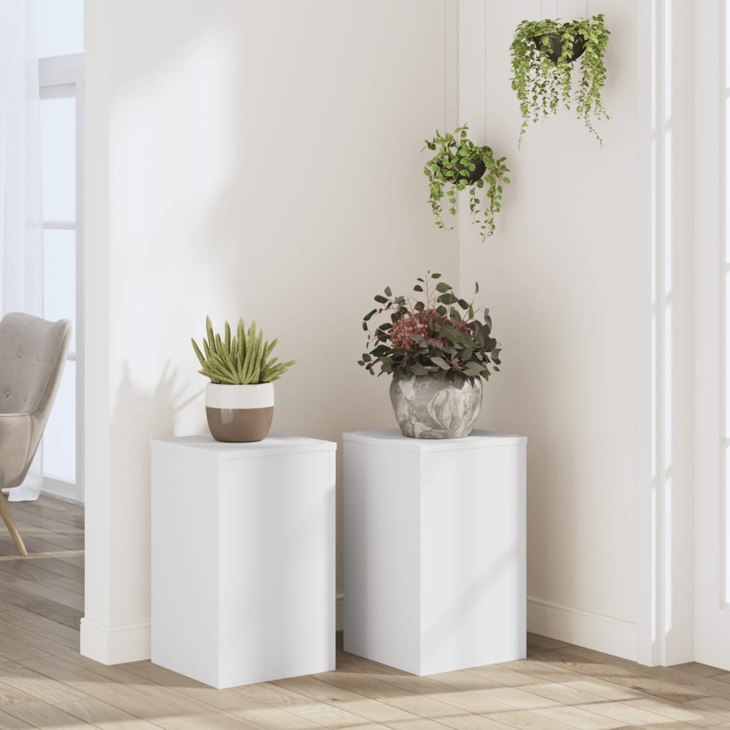 Standard di pianta Vidaxl 2 ST 30x30x50 cm Bianco in legno