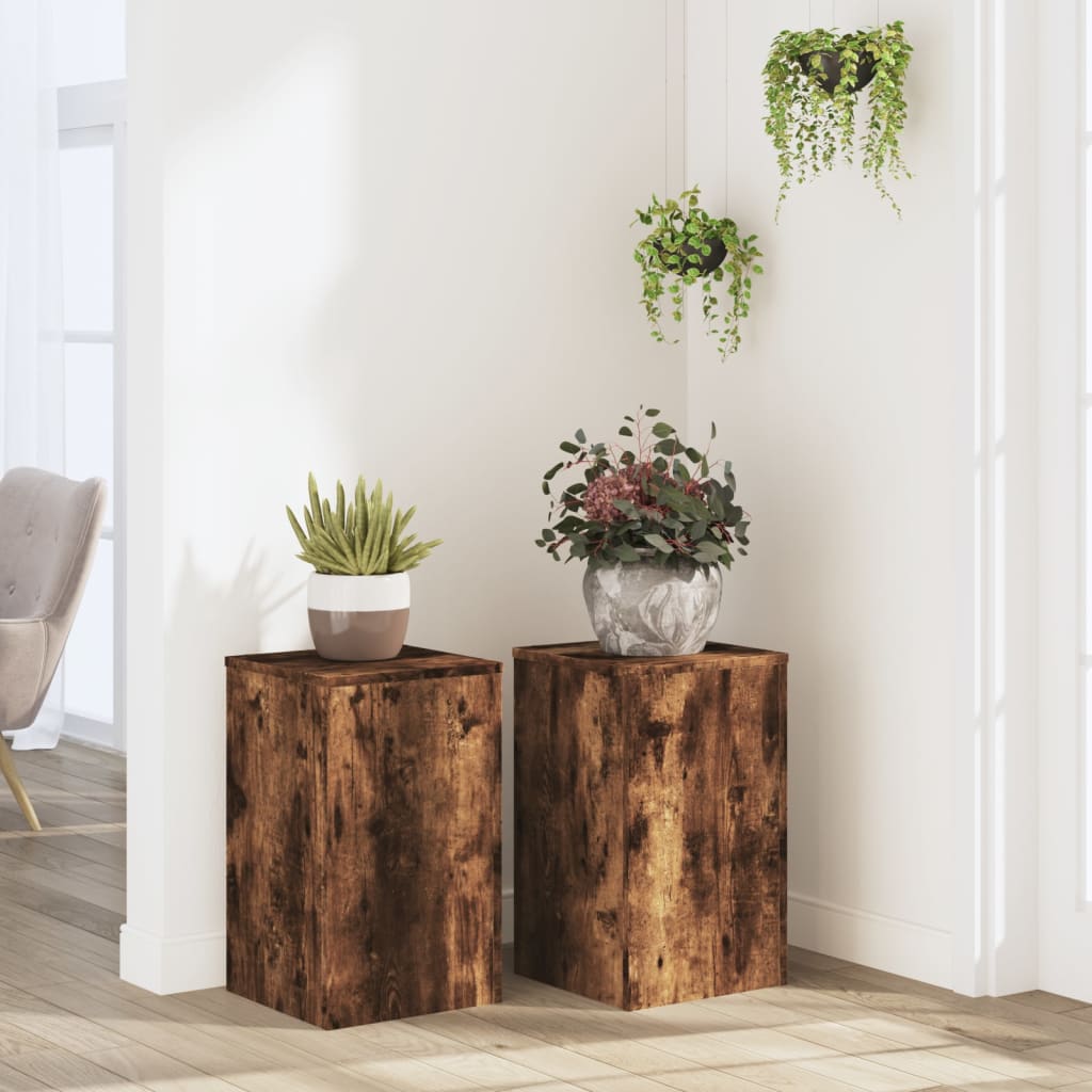 Estándares de planta Vidaxl 2 ST 30X30X50 CM OK de madera propiedad de madera propiedad