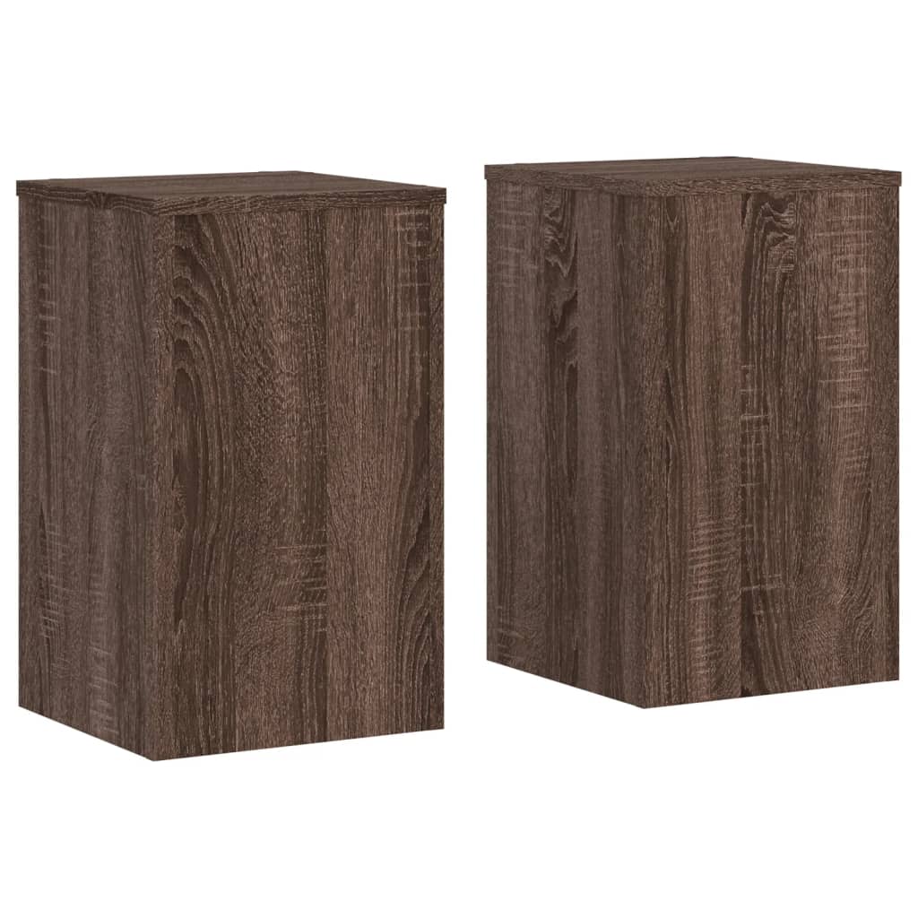Estándares de plantas Vidaxl 2 PCS 30x30x50 cm de roble de madera procesada de madera.