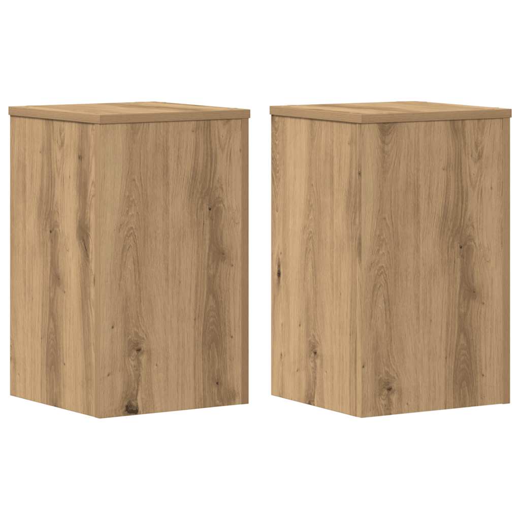 Vidaxx maceteros 2 piezas 30x30x50 cm madera artesanal roble