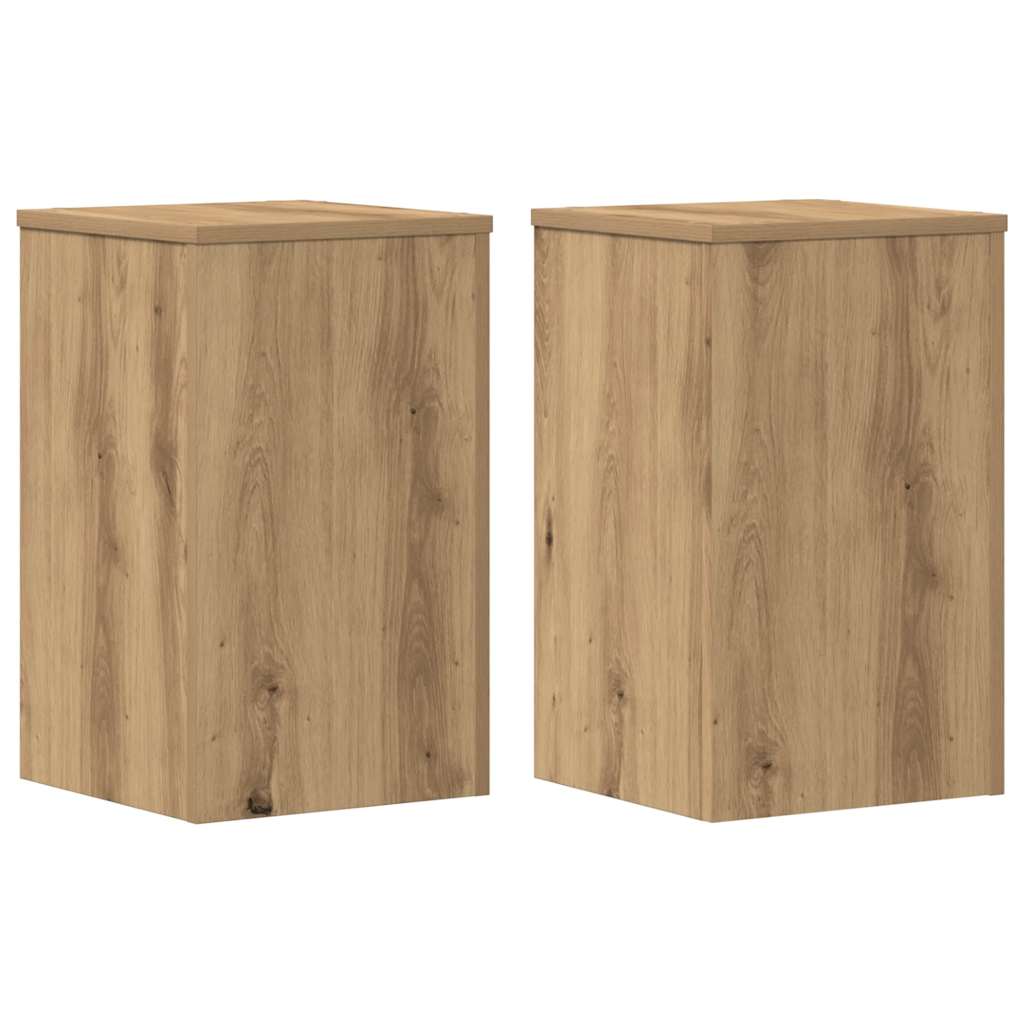 Vidaxx maceteros 2 piezas 30x30x50 cm madera artesanal roble