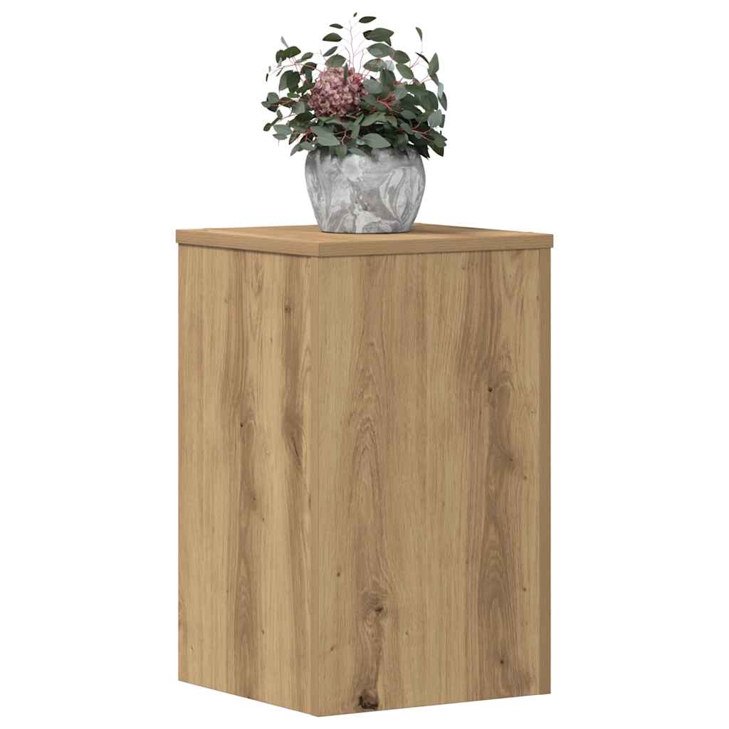 Vidaxx maceteros 2 piezas 30x30x50 cm madera artesanal roble