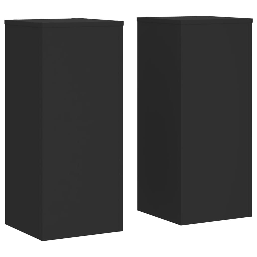 VidaXL Plant Standards 2 st 30x30x70 cm Processed Wood Black