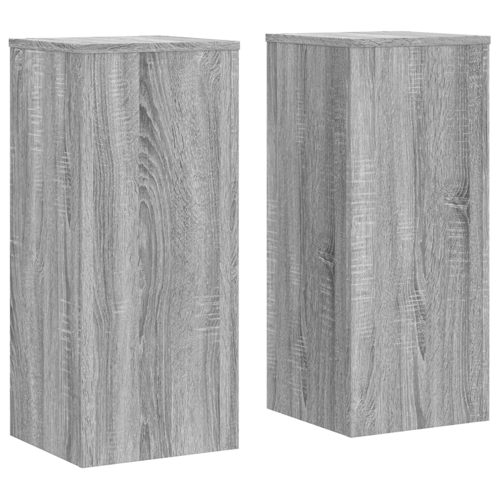 Estándares de plantas Vidaxl 2 PCS 30X30X70 CM BODER PROCESADO GRIS Sonoma