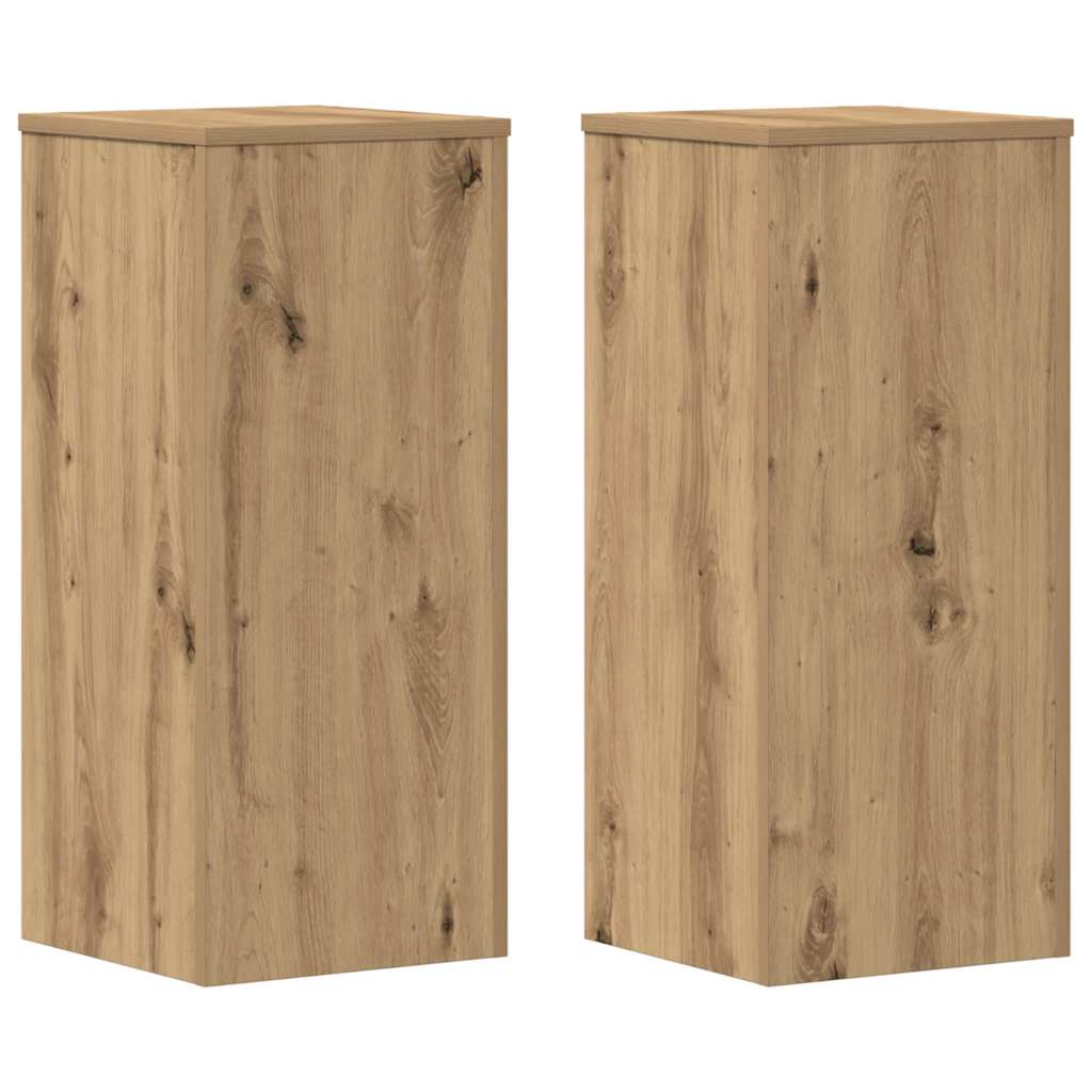 Vidaxx maceteros 2 piezas 30x30x70 cm madera artesanal roble
