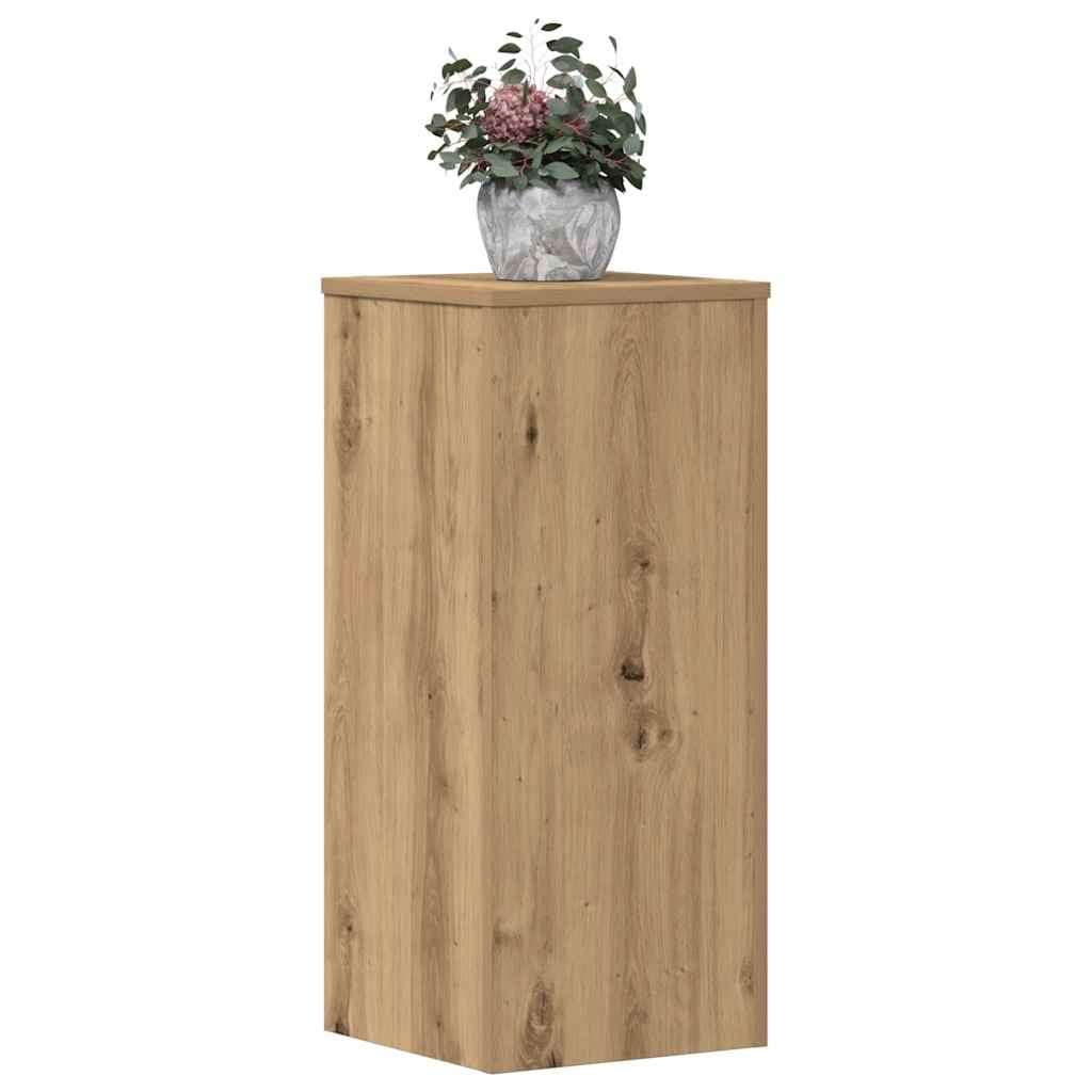 Vidaxx maceteros 2 piezas 30x30x70 cm madera artesanal roble