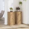 Vidaxx maceteros 2 piezas 30x30x70 cm madera artesanal roble