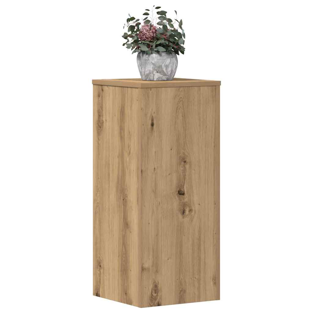 Vidaxx maceteros 2 piezas 30x30x70 cm madera artesanal roble
