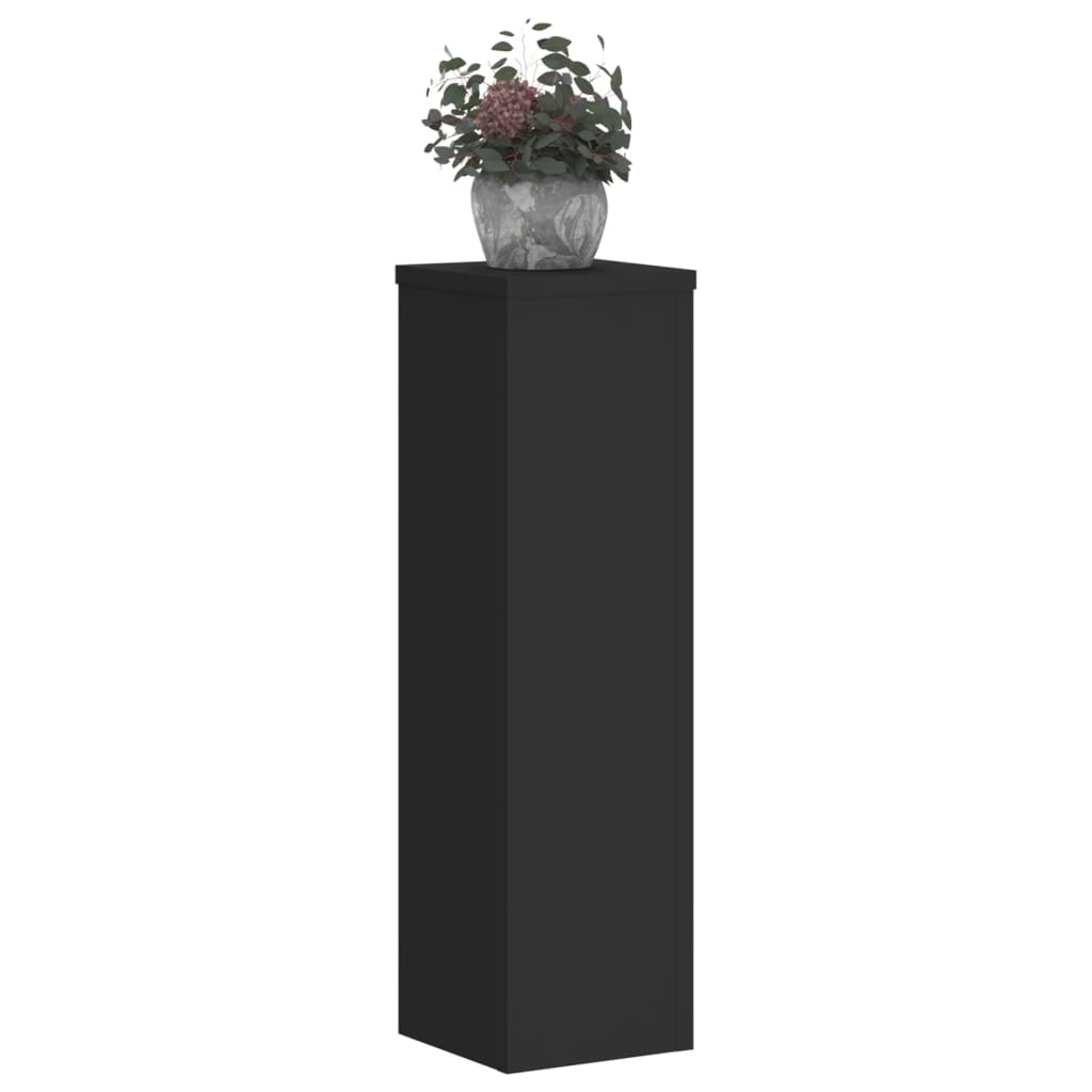 Supporti per piante VidaXL 2 pz 17x17x60 cm in legno lavorato nero