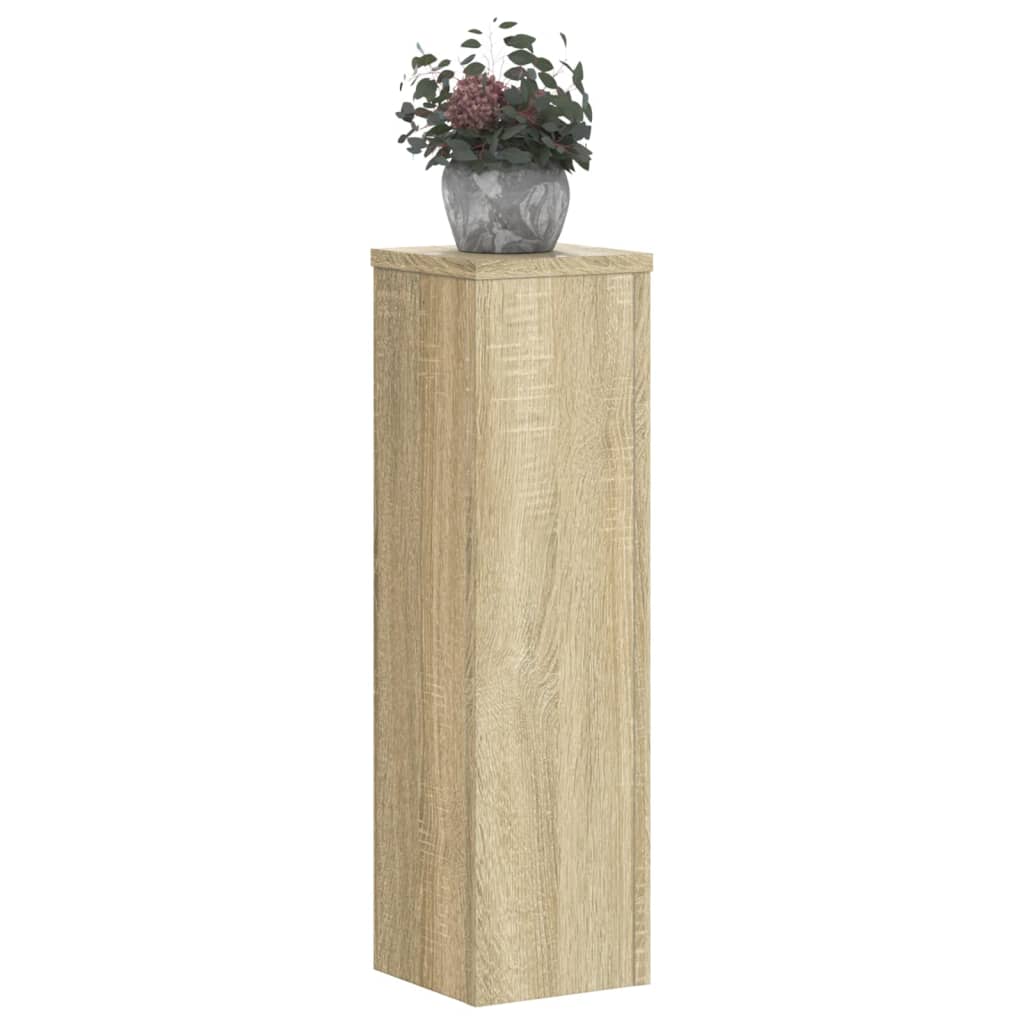 Estándares de planta Vidaxl 2 PCS 17x17x60 cm de madera procesada Sonoma Oak